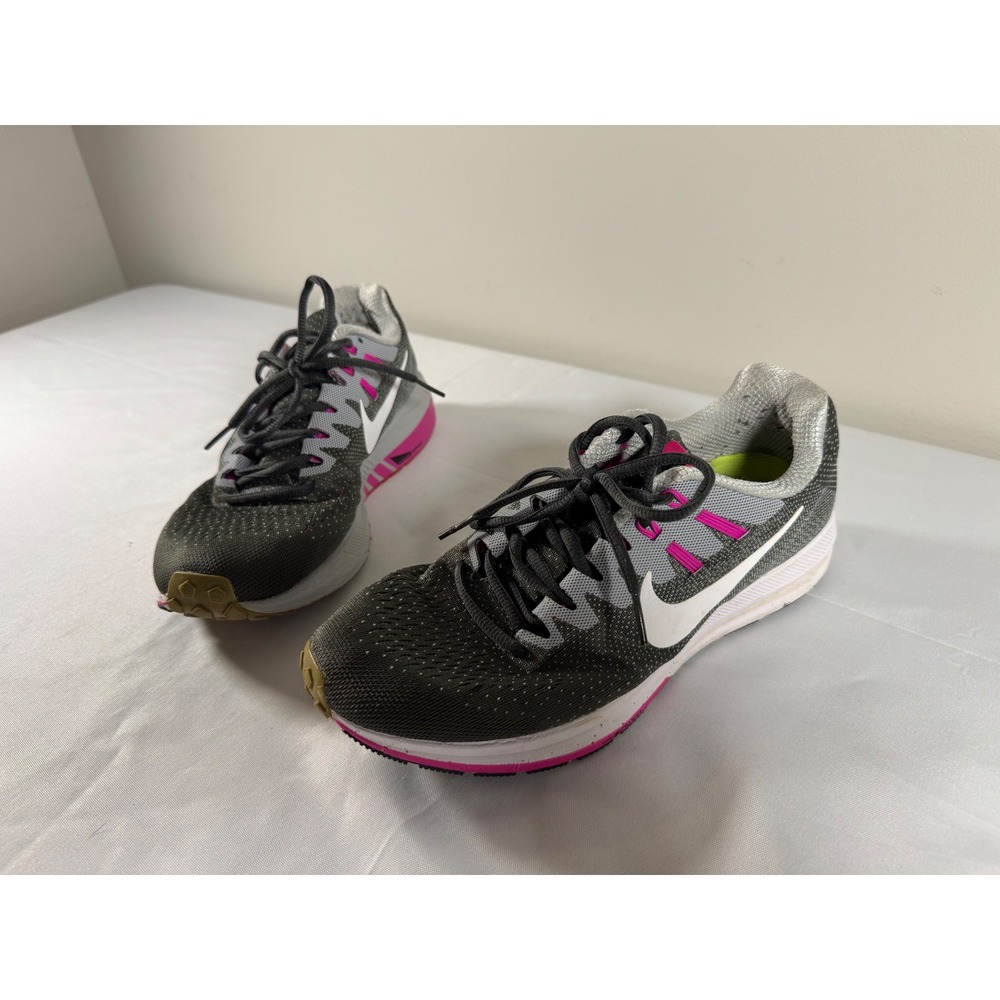 Nike Air Zoom Structure 20 Womens Running Shoes Grey Pink 849577-006 Size 10